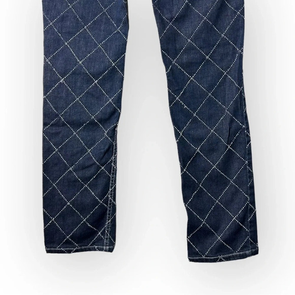 Isabel Marant Étoile Dark Blue Windowpane Diamond Jeans 38 - Picture 6 of 8